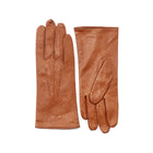 Women's Aniline Leather Gloves - Cognac