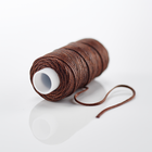 Brown Braided Wax Cord - 25 yards