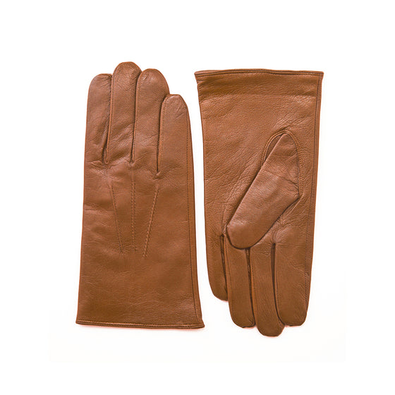 Men's Nappa Leather Gloves - Cognac